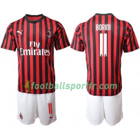 Tenue AC Milan BORINI 11 Enfant Domicile 2019-2020 Maillot de Foot